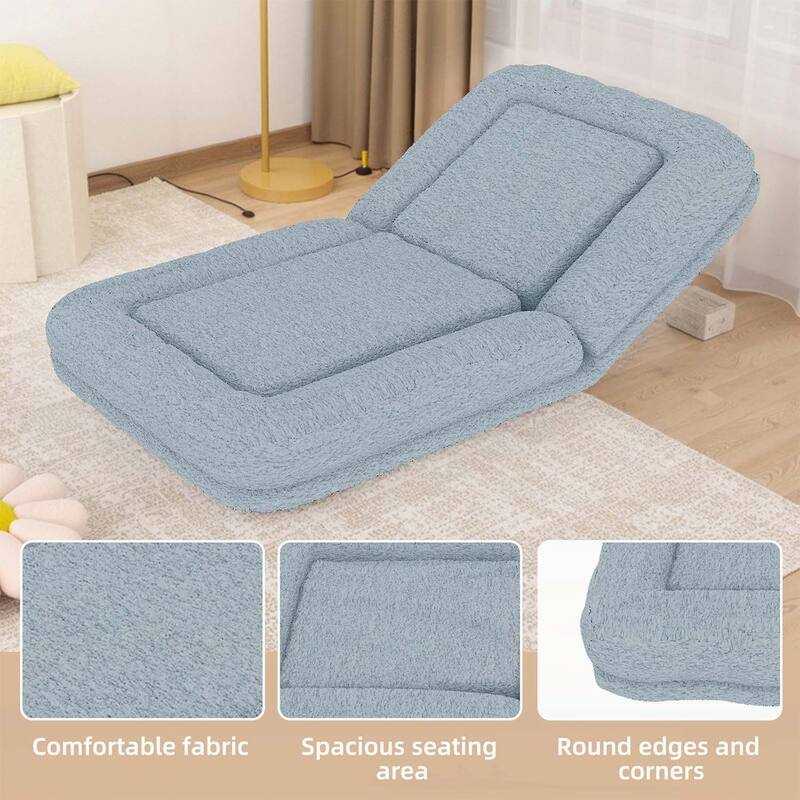 Sleek Modern Design Folding Sofa Chair with 5 Adjustable Positions for Gaming,Meditation,and Relaxation