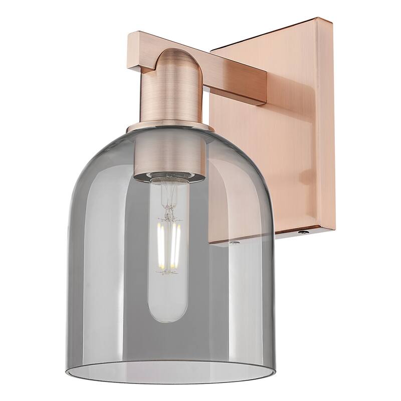 Innovations Lighting 716-1W-12-6 Bella Sconce Bella 12" Tall Wall - Antique Copper / Light Smoke