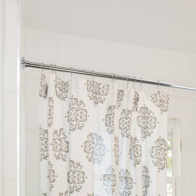 Design House 559120 60-inch Stainless Steel Shower Rod 5-Pack Polished Chrome - Polished Chrome / Stainless Steel