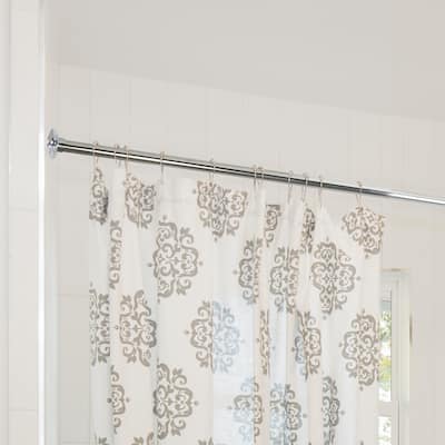 Design House 559138 60-inch Classic Steel Shower Rod 5-Pack Polished Chrome - Polished Chrome