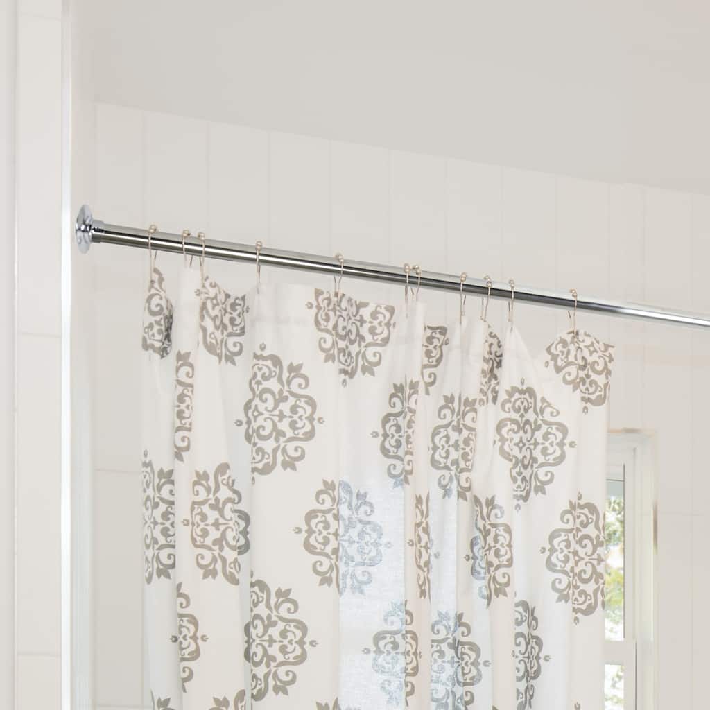 Design House 559138 60-inch Classic Steel Shower Rod 5-Pack Polished Chrome - Polished Chrome