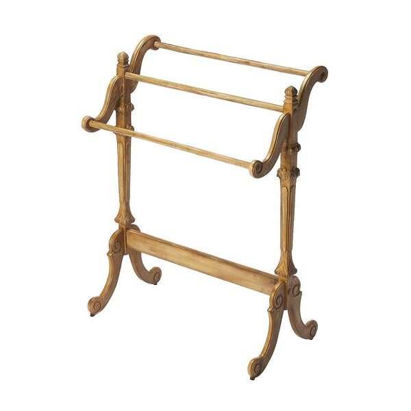 Traditional Driftwood Blanket Quilt Stand - Gray - N/A