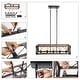 preview thumbnail 28 of 27, LALUZ Farmhouse 5-Light Rectangle Wood Chandelier Rustic Island Lights for Dining Kitchen Island