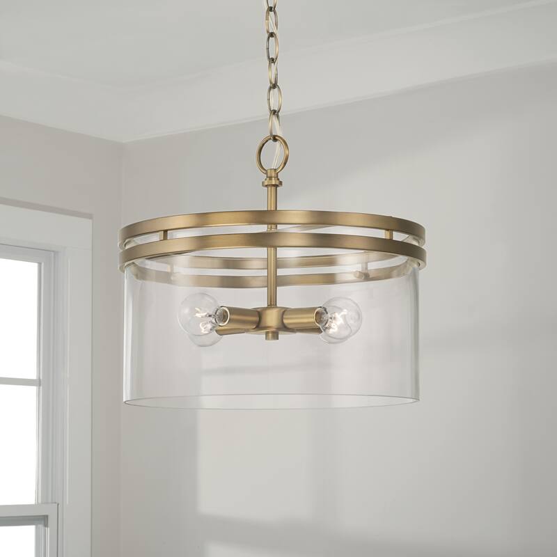 Fuller 4-light Convertible Semi-Flush/ Pendant