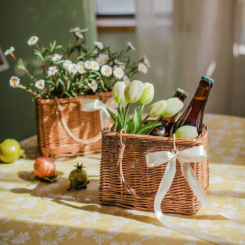 RusticReach Willow Carry Basket Bag