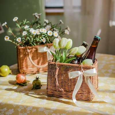 RusticReach Willow Carry Basket Bag
