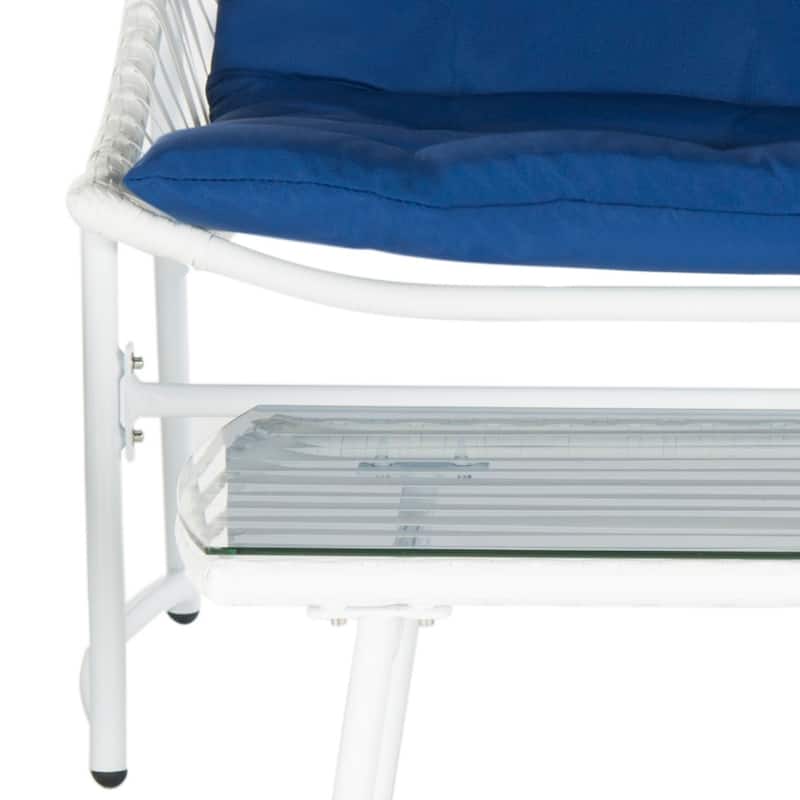 SAFAVIEH Outdoor Hildrun Rattan 4-Piece Set - 28W x 30D x 50H