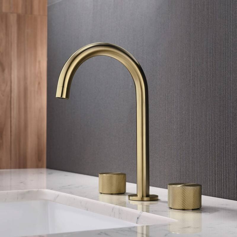 Circular X 8" Bathroom Sink Widespread Faucet with Drain Assembly