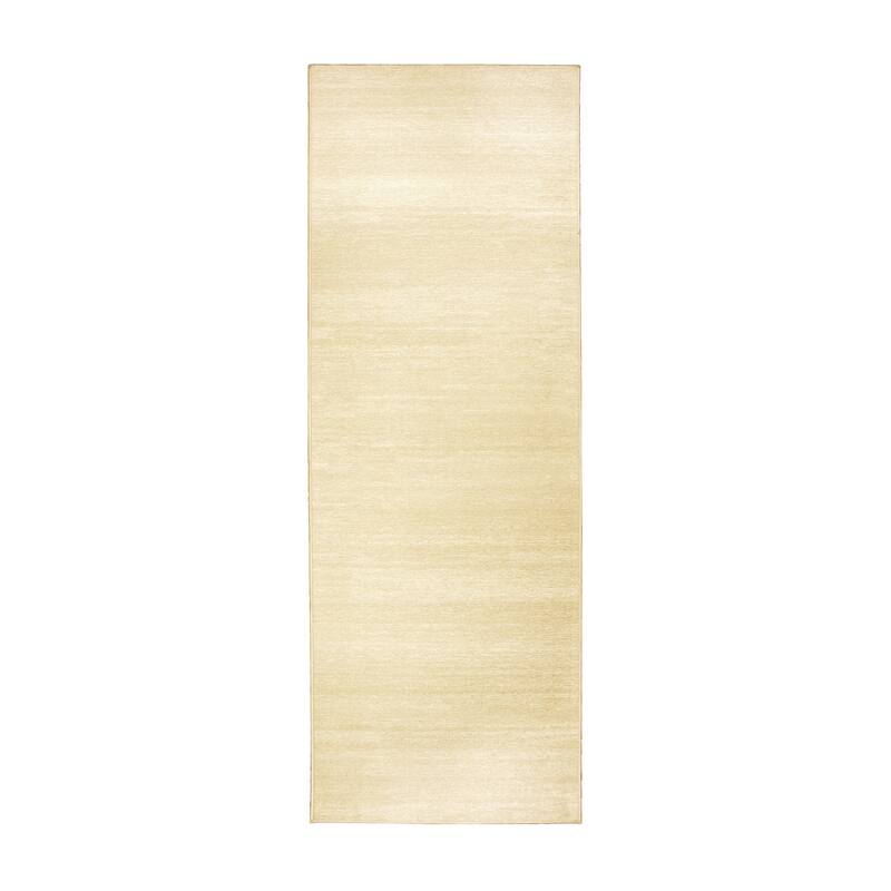 My Magic Carpet Machine Washable Area Rug Solid Cream