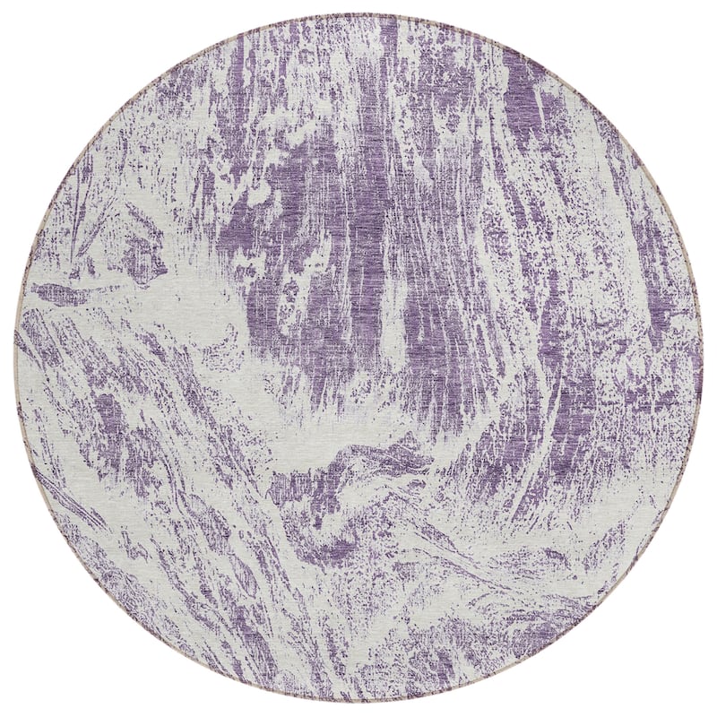 Machine Washable Indoor/ Outdoor Modern Abstract Chantille Rug