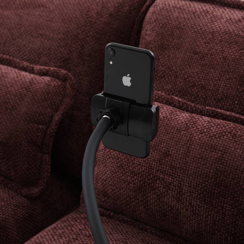 Chenille U-shape Sectional Sofa with Chaise and Storage Ottoman, Modular Couch with USB/Type-C Ports, Side Pockets, Phone Holder