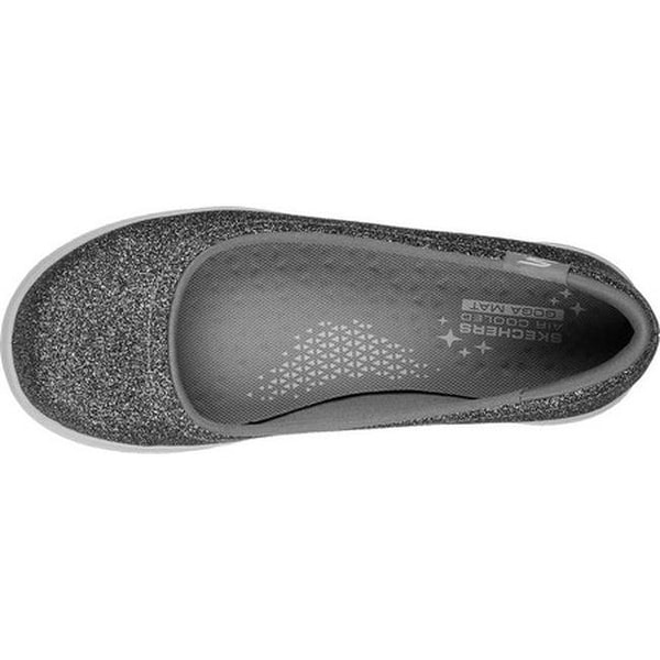 skechers go walk womens silver