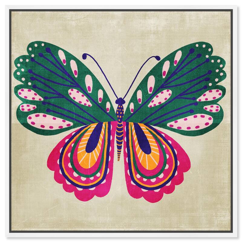 Butterfly Wings Canvas by Art Remedy - White - 12" x 12"