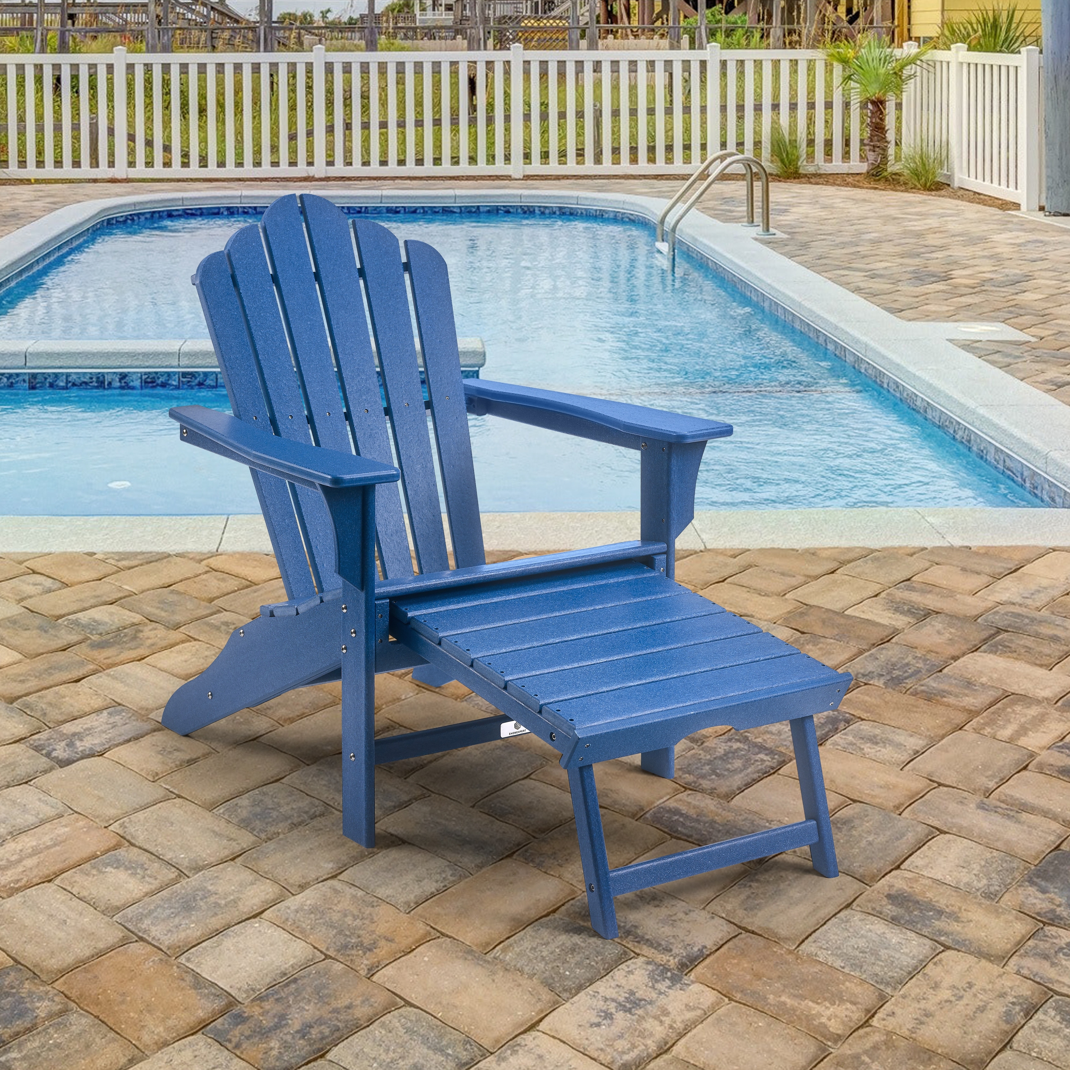 Plastic adirondack clearance chairs with footrest