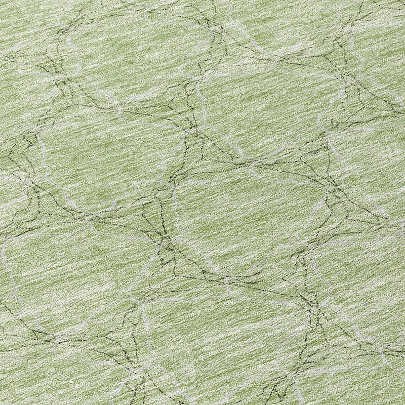 Machine Washable Indoor/ Outdoor Abstract Trellis Chantille Rug
