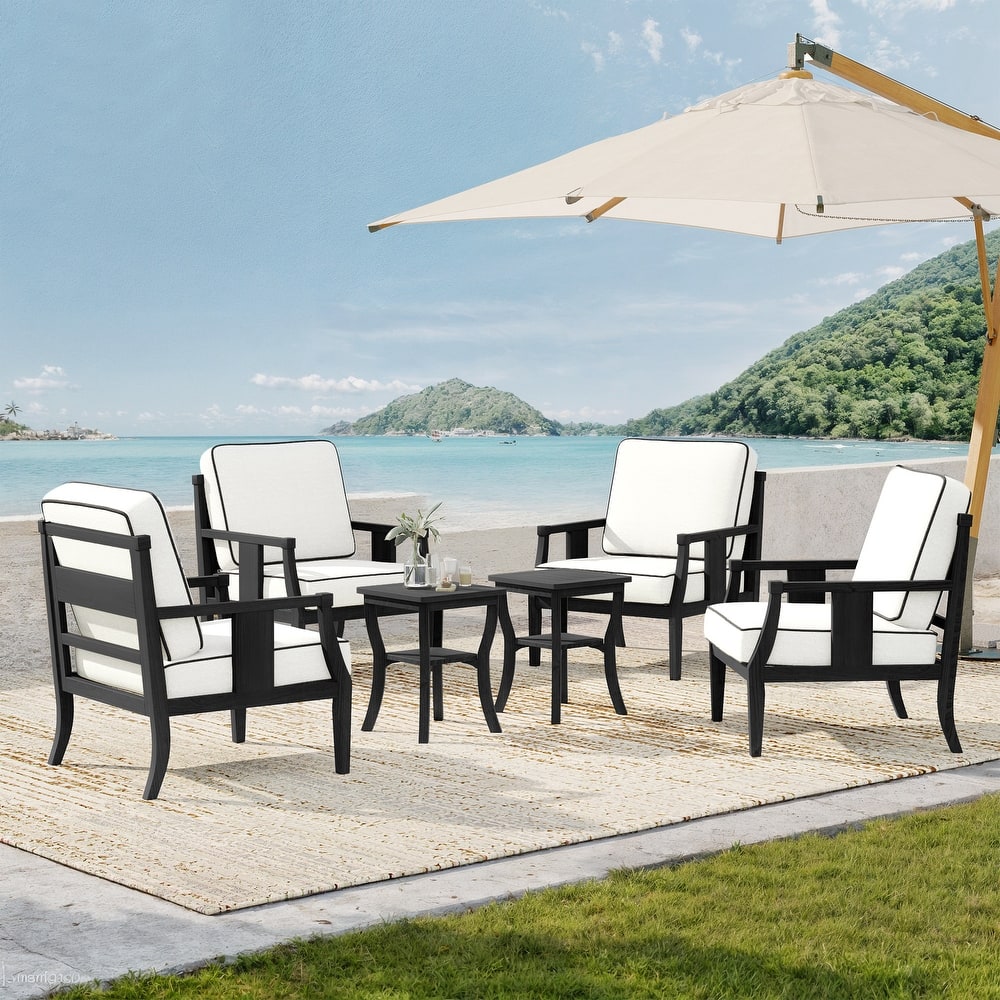 Patio Conversation Sets with Side Table(Set of 6)