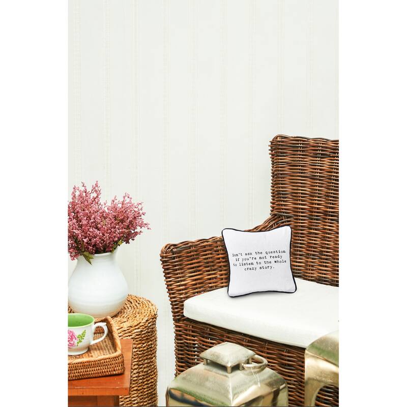 Crazy Story 10" x 10" Printed Throw Pillow