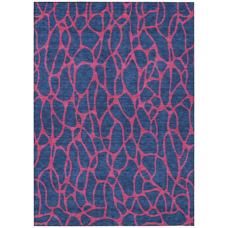 Machine Washable Indoor/ Outdoor Contemporary Chantille Rug