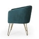 preview thumbnail 33 of 31, Grelton Modern Glam Velvet Club Chair with Hairpin Legs by Christopher Knight Home - 27.50" L x 24.50" W x 31.00" H