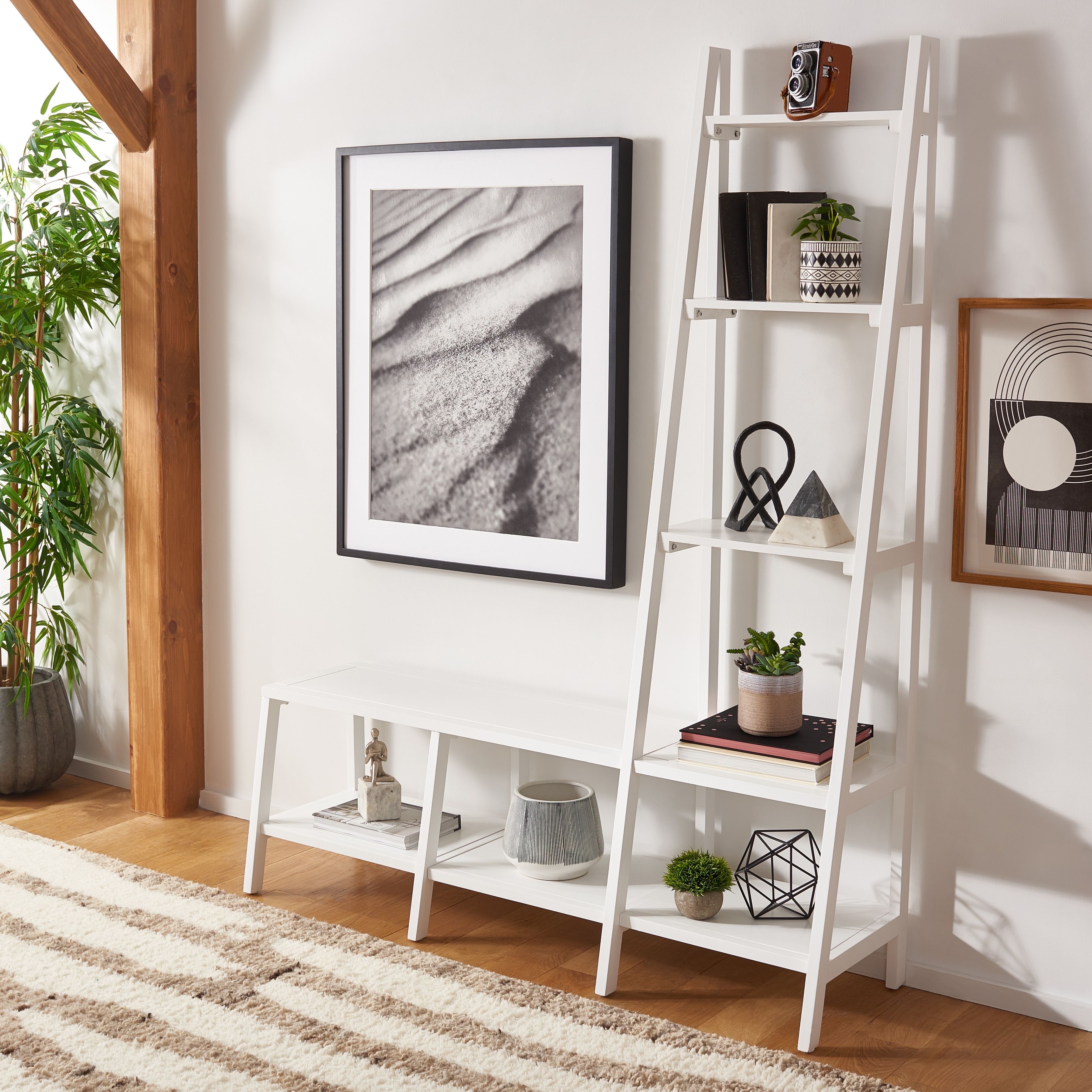 7 shelf shop bookcase white