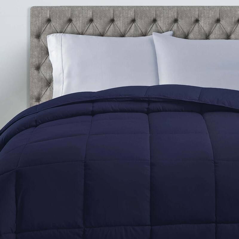 Superior Dorm In A Bag Comforter, Sheet Set, 3 Piece Towel Set and Pillows, Twin XL, Navy Blue