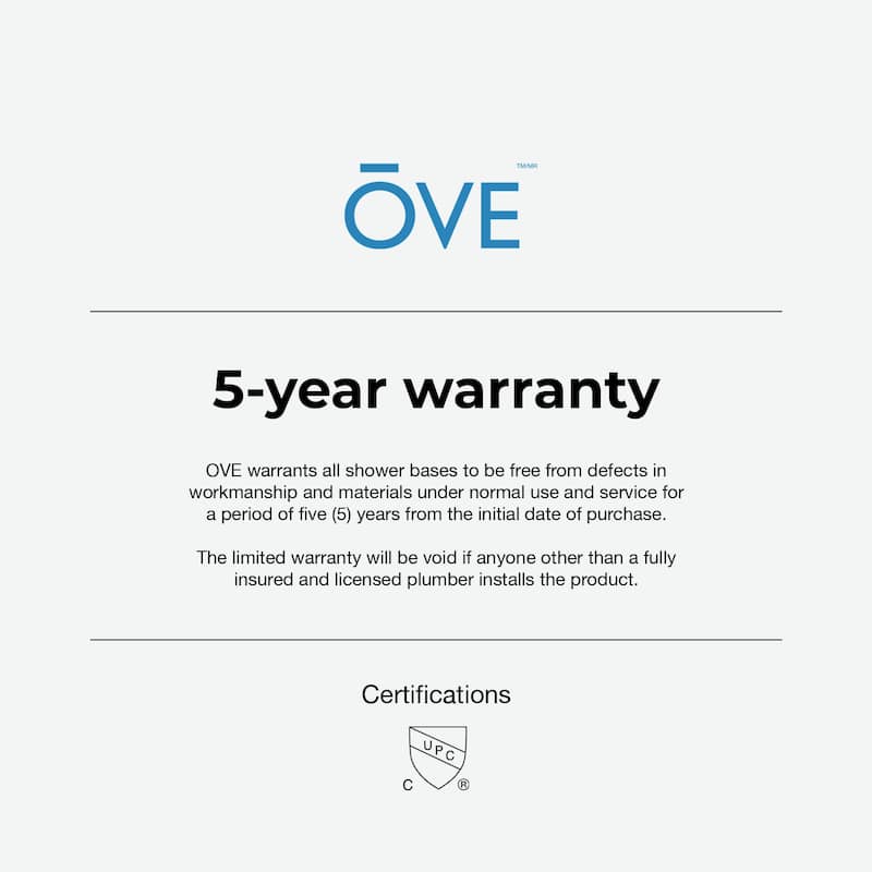 Ove Decors 15SBR-BALI36 Bali 36" x 32" Rectangular Shower Base with