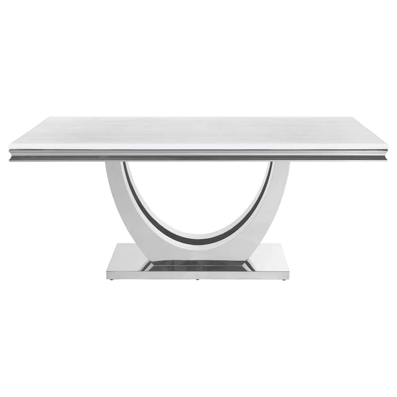 Kerwin Rectangular 71-inch Sinterd Stone Top Dining Table White