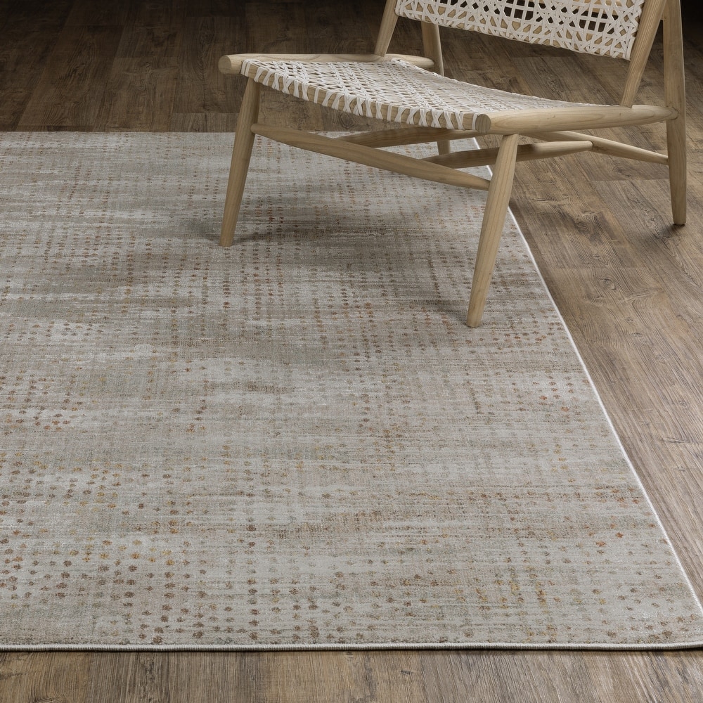 Melody Distressed Abstract Grey/ Gold Area Rug