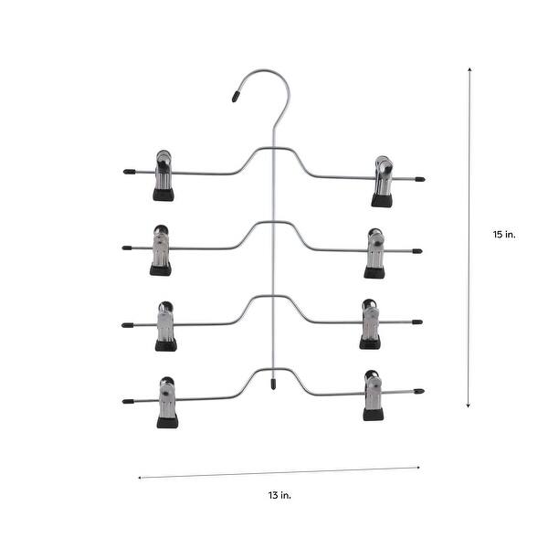 Organize It All Chrome 4 Tier Skirt and Slack Hanger On Sale Bed