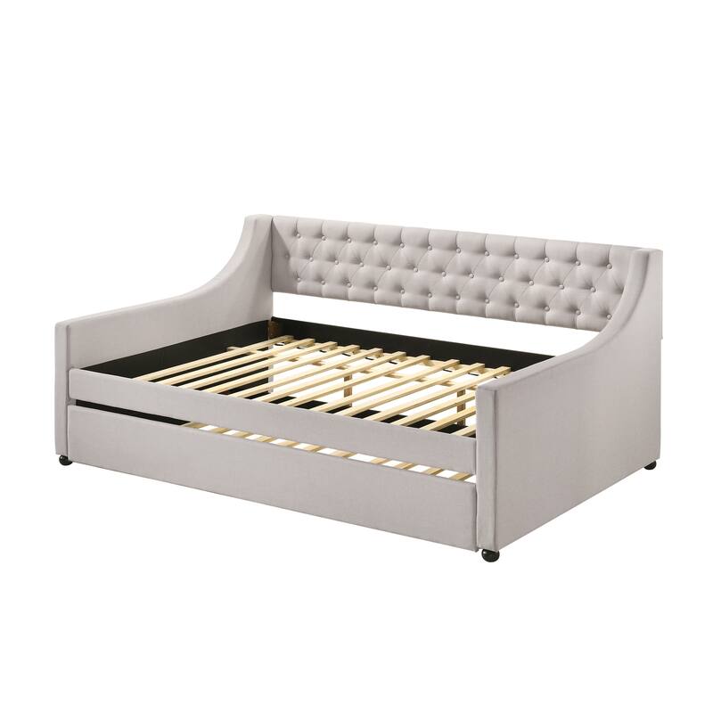 Lianna Fog Fabric Full Daybed & Twin Trundle