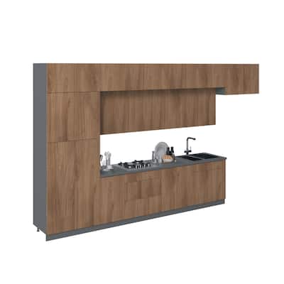 Kitchen Serene Collection Natural Teak Color Base Size 15Ft Wide - 180x107