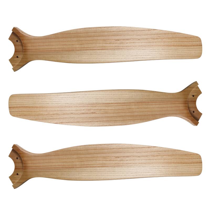 52 Inch Flush Mount Wood Blades White Ceiling Fan Reverse Airflow,6 Wind Speed,Remote Control