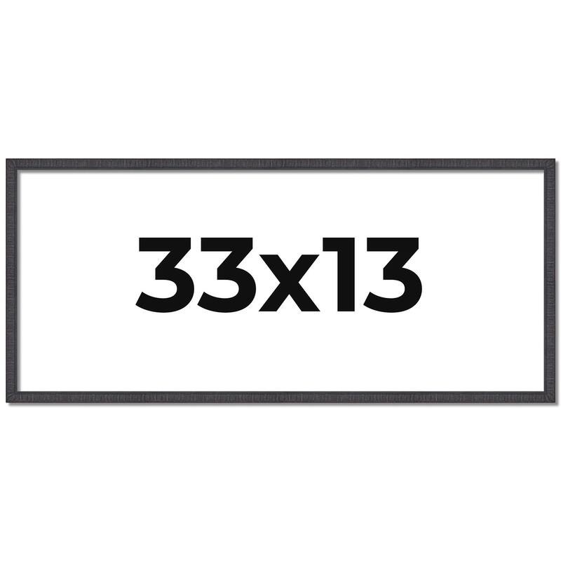 33x13 Frame Brown Solid Wood Picture Frame - Complete Modern Photo