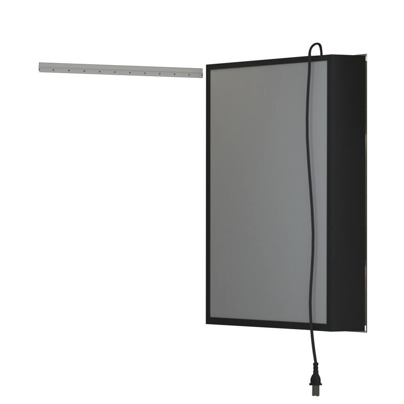 Bathroom LED Rectangular Aluminum Surface Mount Medicine Medicine Cabinet With Adjusted Glass shelves