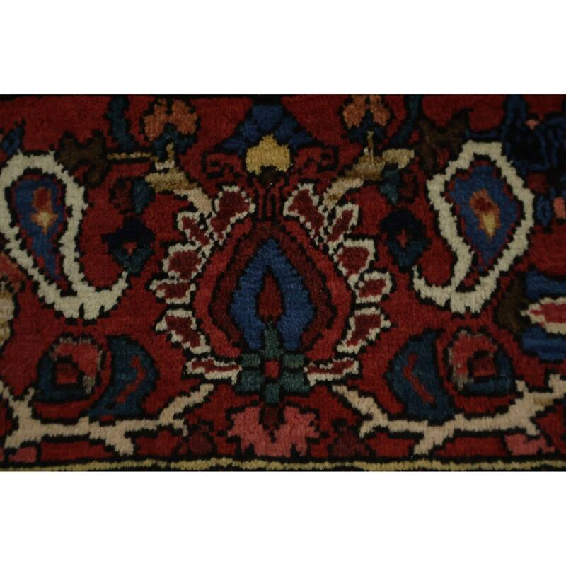 Hand Knotted Oriental 100% Wool Carpet Traditional Floral Red Bakhtiari Area Rug - 12' 2'' X 8' 6''