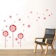 preview thumbnail 3 of 15, Walplus Red Pink Dandelion Flower Wall Sticker Nursery Decor Decal