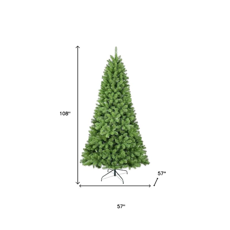 HomeRoots 9' Full Fraser Fir Christmas Tree - Green