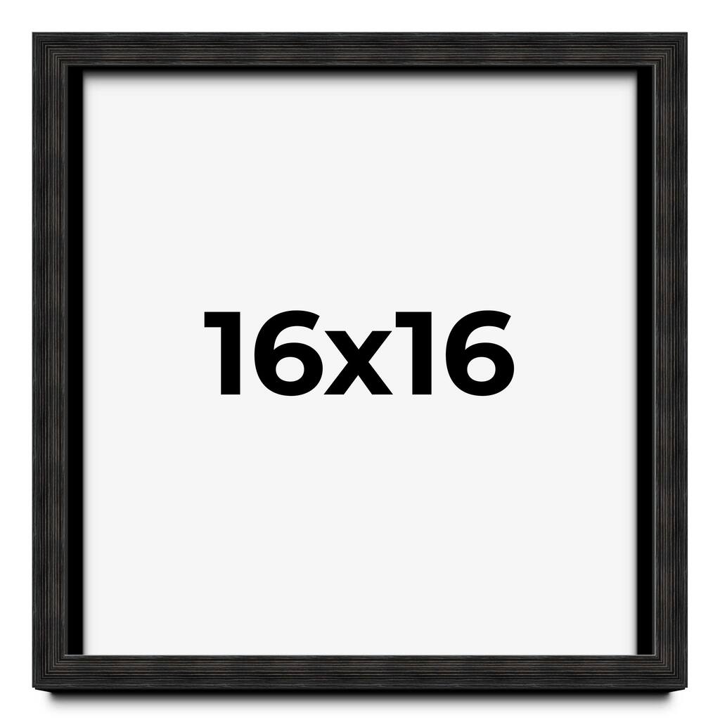 16x16 Shadow Box Black Rustic Barnwood Display Frame | 1.125 Inch