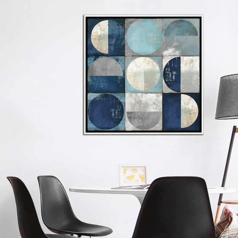 iCanvas "Teal Crescent" by Tom Reeves Framed Canvas Print