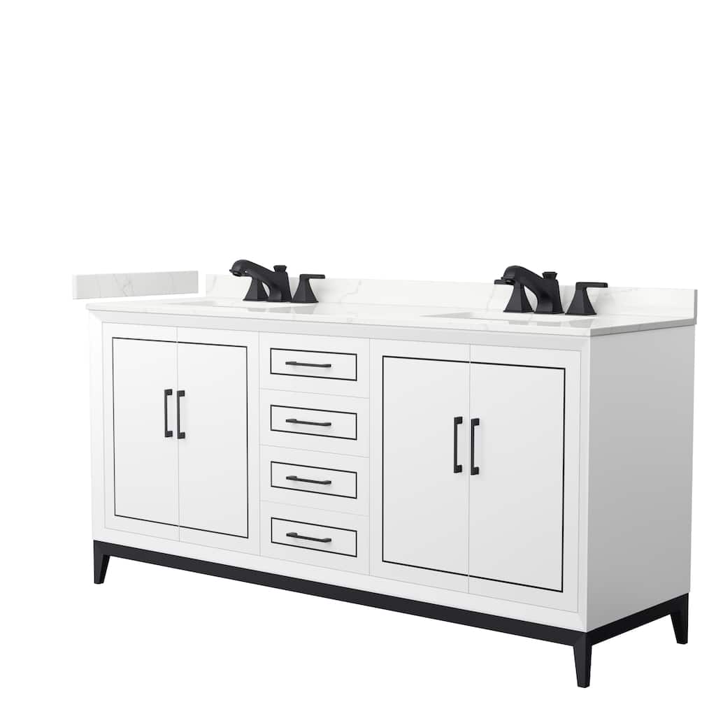 Marlena 72-inch Double Vanity, Quartz Top