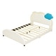 preview thumbnail 8 of 9, Full Size Cute Cloud Shaped Upholstered Platform Bed with Embedded Light Stripe