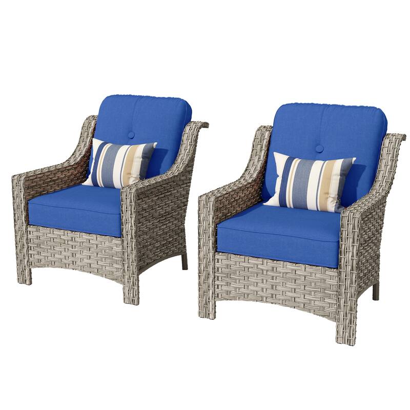 XIZZI 2-piece Patio Furniture Wicker Outdoor Chair Set
