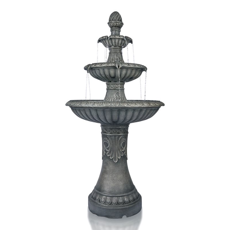 Classic Bird Bath 3-Tier Water Fountain Weather Resistant with Pump