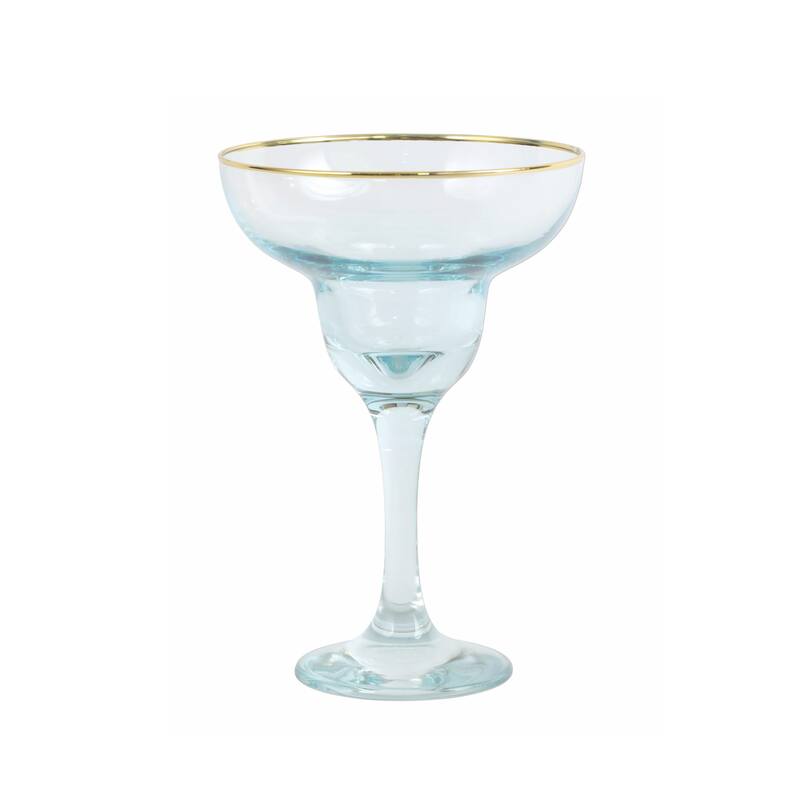 viva by VIETRI Rainbow Turquoise Margarita Glass