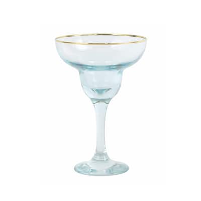 viva by VIETRI Rainbow Turquoise Margarita Glass