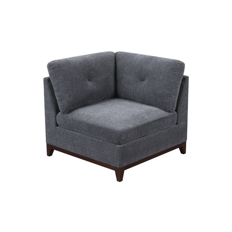 Ash Grey Chenille Sectional Modular
