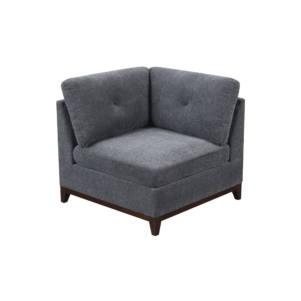 Ash Grey Chenille Sectional Modular