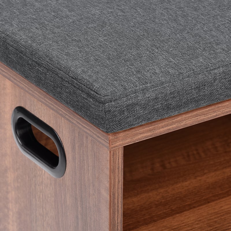 Small Shoe Bench for Entryway with Cushion Shoe Bench with Storage and Seating, Seat Entryway Shoe Rack, Entryway