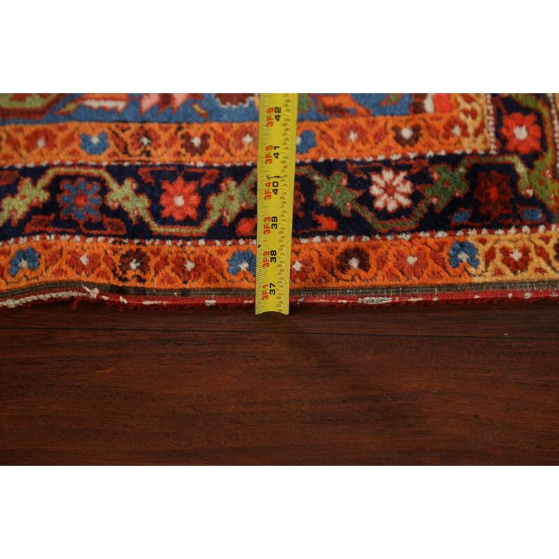 Antique Vegetable Dye Floral Sarouk Farahan Persian Area Rug Handmade - 3'5" x 4'10"