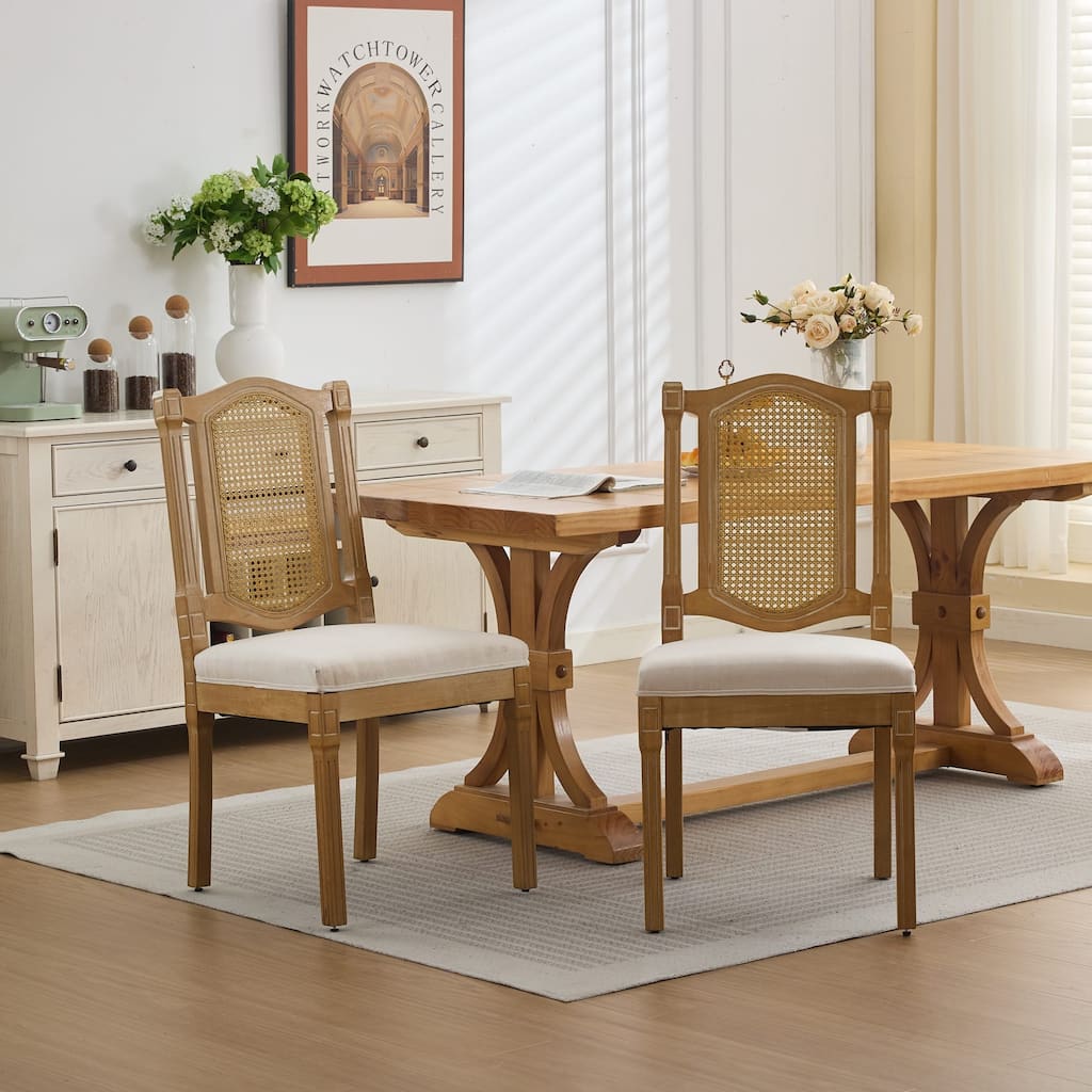 Wood Chair Simple Dining Chair Accent Chair Kitchen Chair Armless Chair Beige Office Chair Upholstered Chair